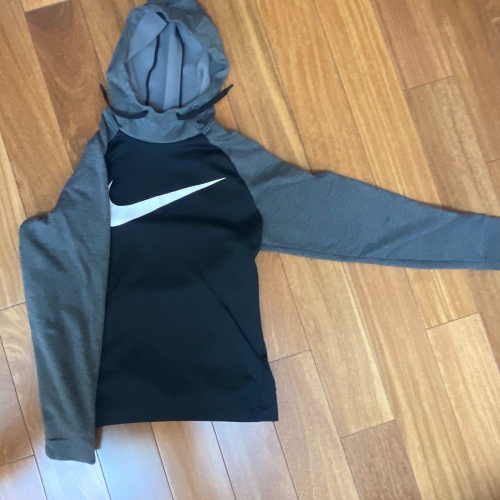 Nike Sports Hoodie, Medium, Grey Black